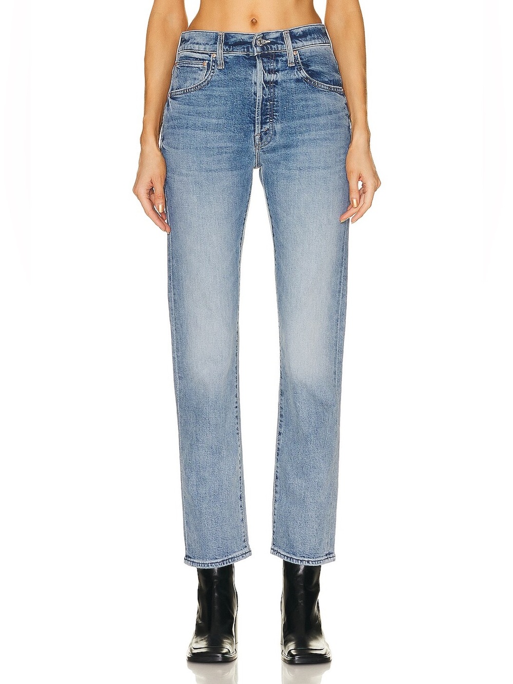 MOTHER SUPERIOR High Waisted Hiker Hover Jeans Free & Wild Blue Size 27